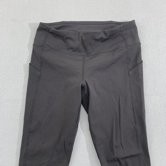 Lululemon Pants Womens 6 Pace Rival Crop Yoga Athletic Pocket Zip Activewear - Picture 2 of 13